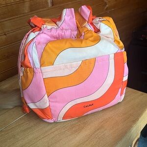 Calpak pink and orange lunch box